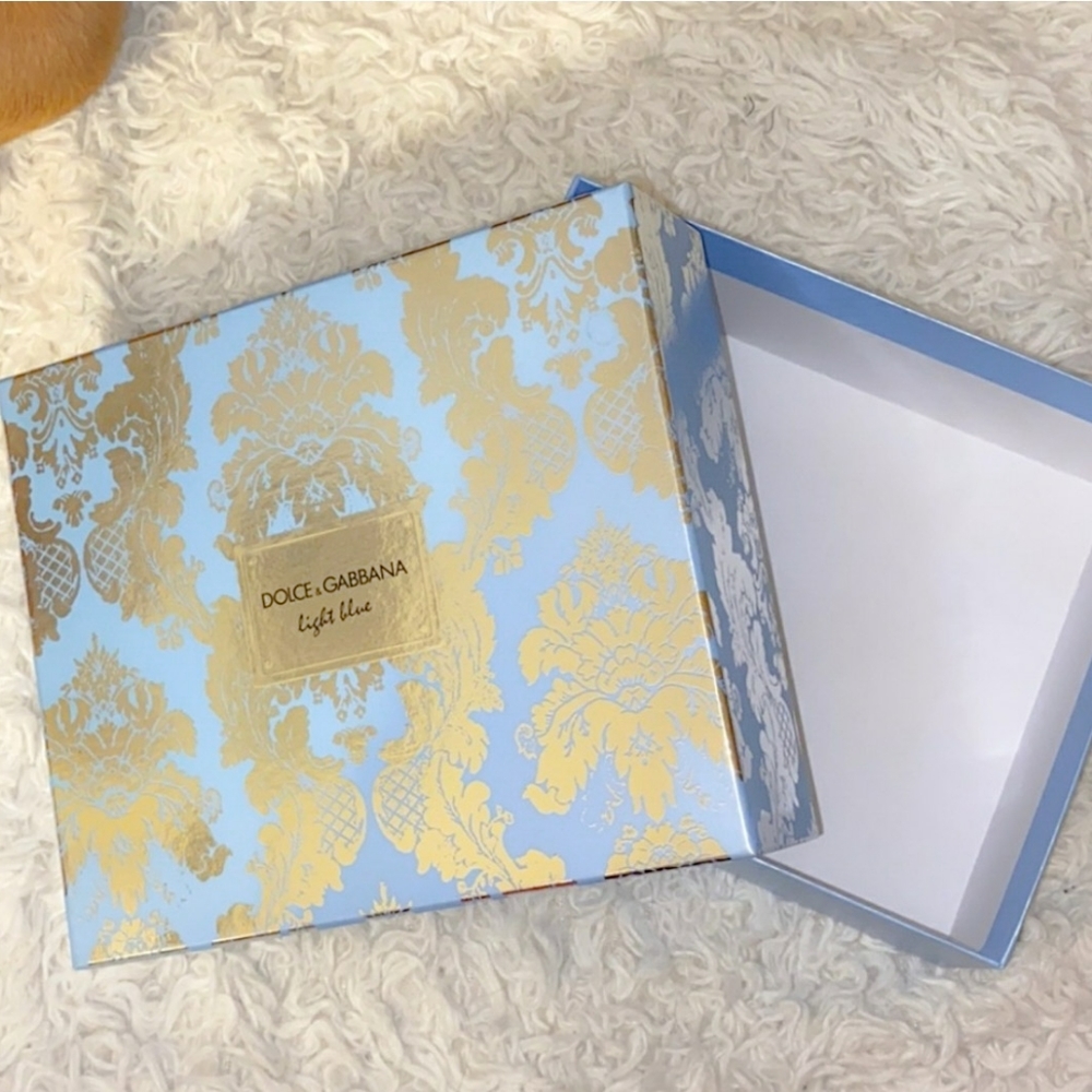 Dolce and Gabbana light blue foil gift box